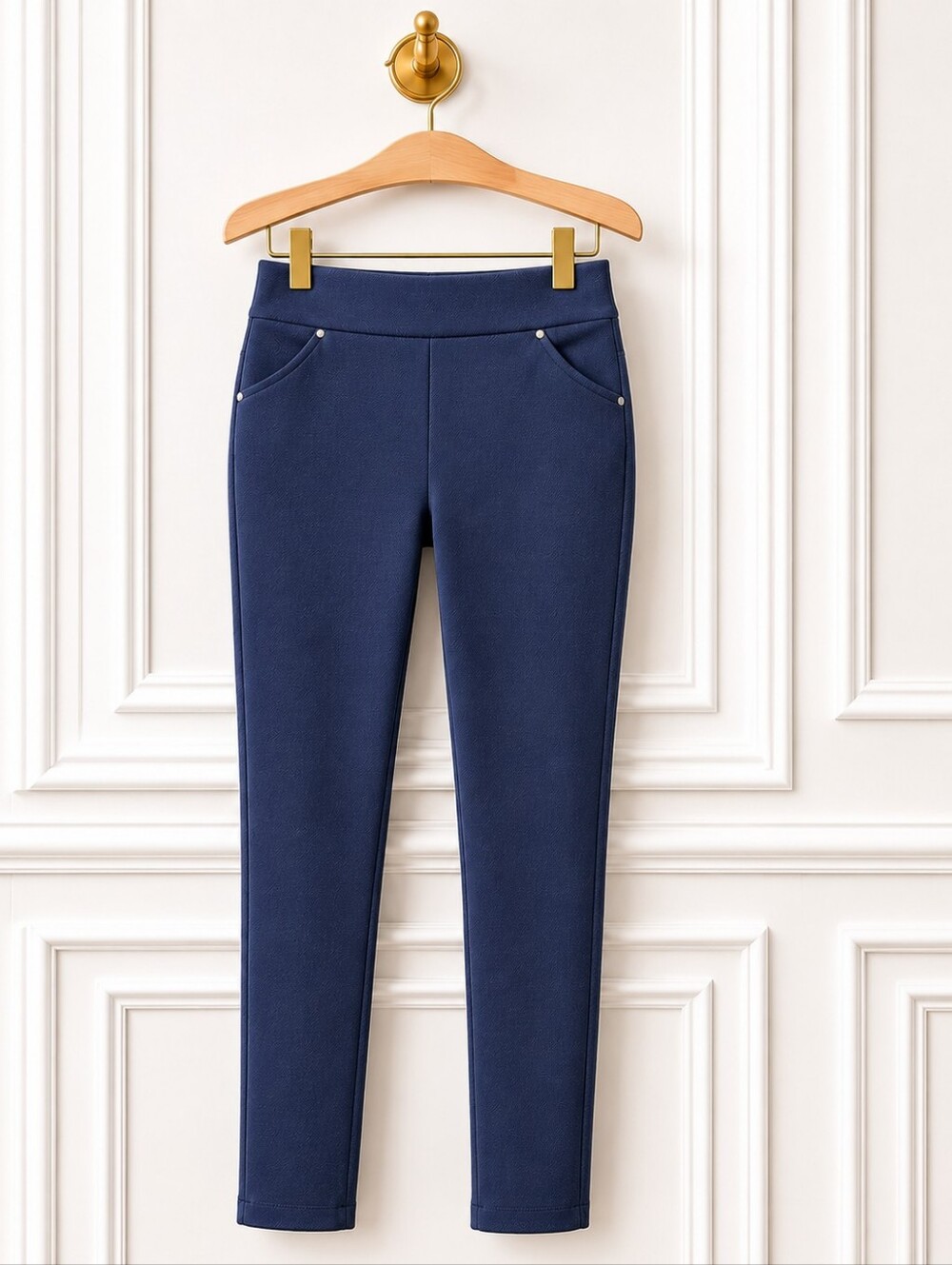 Hilary Radley Denim Look Stretch Pull-On Ankle Pants | Size M | Cotton Blend | - Picture 6 of 9